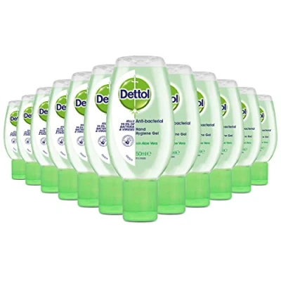 Image of Dettol Antibacterial Hand Sanitiser x 12 Aloe Vera