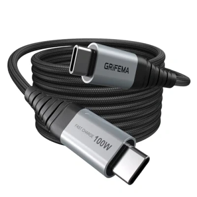 Image of GRIFEMA USB C to Charger Cable, [2m] 100W PD 5A QC4.0 Type Cable Fast Charging, Data Lead for MacBook Pro iPad Air iPhone 16 15 Samsung S23 S22 S21 Ultra Pixel 7 6 Switch etc.