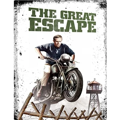 Image of Tin Sign Vintage Retro Man Cave Bar Pub Shed Novelty Gift Aluminium Metal Wall Décor The Great Escape Steve McQueen War Movie inspired
