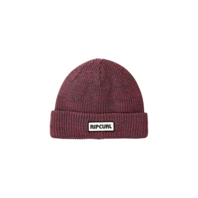 Image of RIP CURL Mens Icons Reg Beanie Hat Maroon