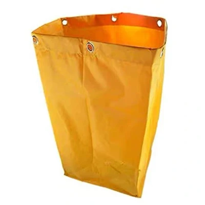 Image of Replacement High Capacity Cleaning Cart Bag,20 Gallon,Waterproof, House Commercial Bag,Yellow,For use with Hotel and housekeeping carts