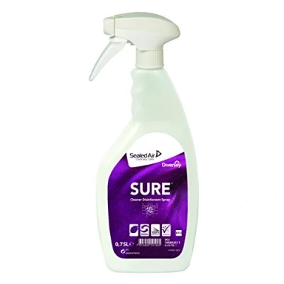 Image of Diversey SURE Cleaner Disinfectant Spray, plant based, 100% biodegradable, environmentally friendly, 750 mL