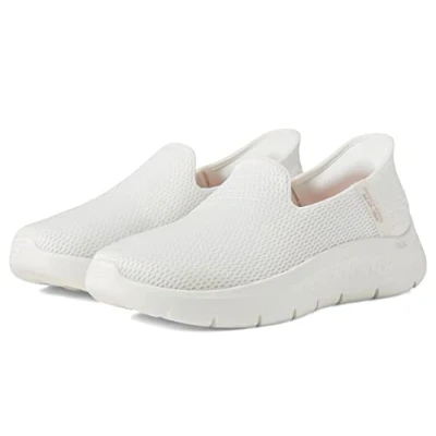 Image of Skechers Women&#039;s Hands Free Slip ins Go Walk Flex Relish Sneaker, Cream, 2.5 UK