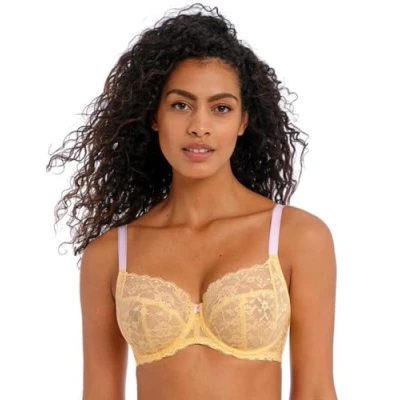Image of Freya Women&#039;s Offbeat Underwire Plunge Bra, Opaque, Lemon Fizz, 36F