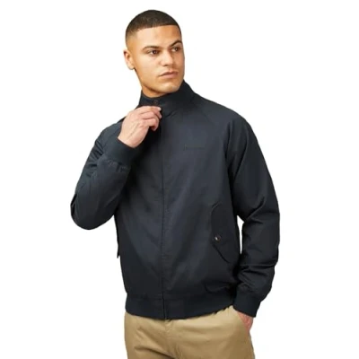 Image of Ben Sherman Mens Signature Harrington Jacket (Dark Navy (025) XL