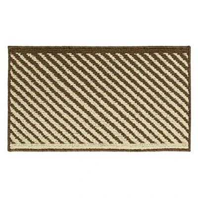 Image of JVL Stellar Machine Washable Latex Backed Doormat, 40x70cm, Brown