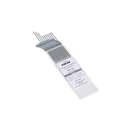 Image of WC20 2% Cerium Tungsten Tig Electrodes Diameter 1.6 x 175 mm 10 Pieces for Soldering Grey