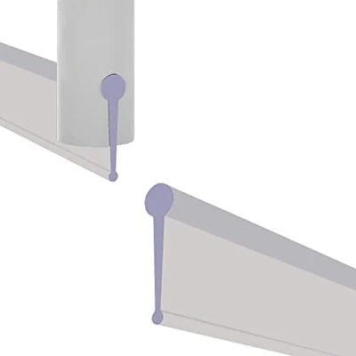 Image of ECOSPA Replacement Rubber Seal for Folding Bath Shower Screen Enclosures Clear 1 Metre (1 metre, Clear)