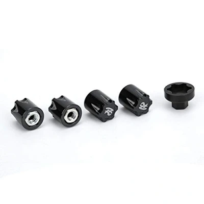 Image of Tbest 4pcs RC Wheel Rim Center Cap M4 Nut for Car Traxxas TRX4 Axial SCX10 90046 D90 Car(Black)