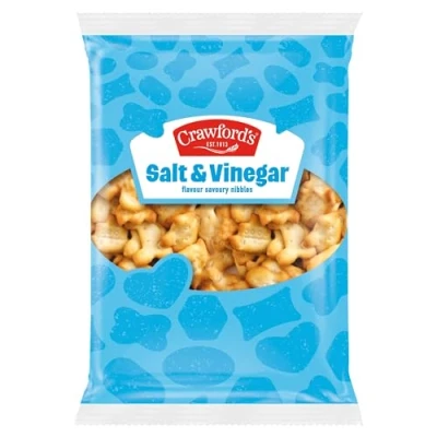 Image of Crawford&#039;s Savouries Salt and Vinegar Baked Snacks 200 g (Pack of 8)