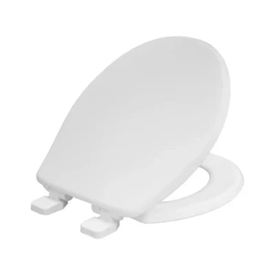 Image of BEMIS Upton Ultra Fix Toilet Seat White. Soft Close Seat, Recyclable Plastic with Universal Adjustable Hinges. White Easy to Clean &amp; Quick Installation.