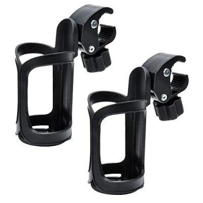 Image of Bike Bottle Holder,2 Pack Stroller Cup Holder 360 Degrees Rotation Water Cage Bicycle Drink for Bicycles, Mountain Bikes, Baby Strollers and Wheelchair