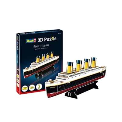 Image of Revell 3D Puzzle 00112 RMS Titanic 30 Pieces, Highly Detailed, 29cm in length, Fun &amp; Easy To Build