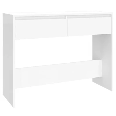 Image of vidaXL Console Table Home Hallway Living Room Furniture Modern Hall Side End Accent Storage Cabinet for Under Mirror White Chipboard