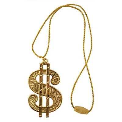 Image of Bristol Novelty BA510A Dollar Medallion String Cord Gold 1pc, mens, One Size