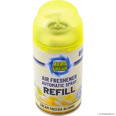 Image of 3 X FRESH AUTOMATIC SPRAY REFILLS 250ML AIR FRESHNER ODOURS CHOSE YOUR OWN (Cream Freesia Blooms)