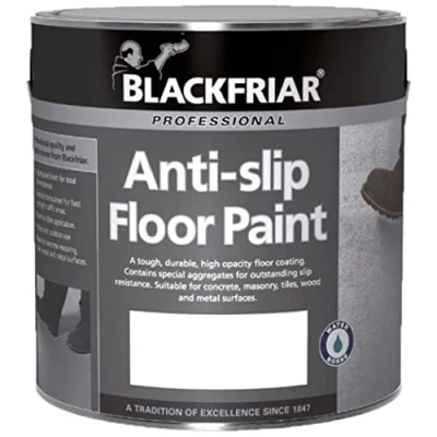 Image of Blackfriar Anti Slip Floor Paint for Indoor or Outdoor Use 5 Litres Light Grey by
