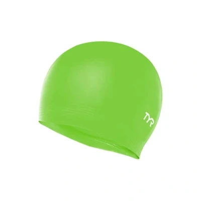Image of TYR Unisex Adult Black Cap, Florescent Green