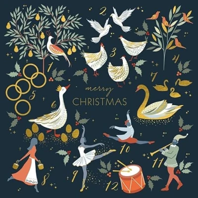 Image of The Art File 8 Pack Christmas Cards designed by Sara Miller LBX102