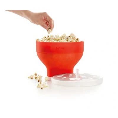 Image of Lekue Microwave Popcorn Popper/Popcorn Maker, Red, Standard Size