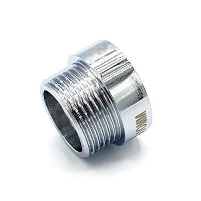 Image of Invena 3/4&quot; BSP (22mm) Pipe Thread Extension Female x Male Chrome Brass 10mm long