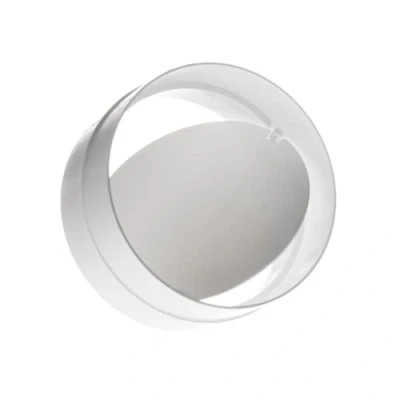 Image of 100mm / 4 Inch Duct Connector with Backdraft Damper Round PVC Ducting Ventilation Pipe, Hose, Tube