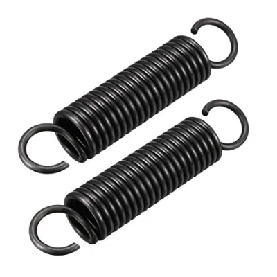 Image of sourcingmap Extension Spring 2.5mm Wire Dia , 18mm OD 90mm Free Length Steel Small Dual Hook Tension 2pcs