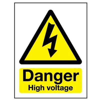 Image of Sitesafe High Voltage Vinyl Danger Sign 148 x 210mm