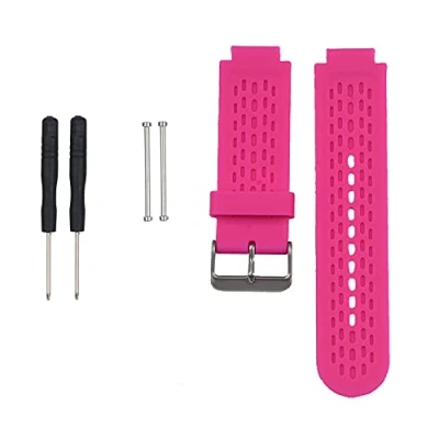 Image of Huwokxix Watch Strap compatible with Garmin Approach S2/Approach S4,Adjustable Silicone Sports Replacement Band (Rose red)