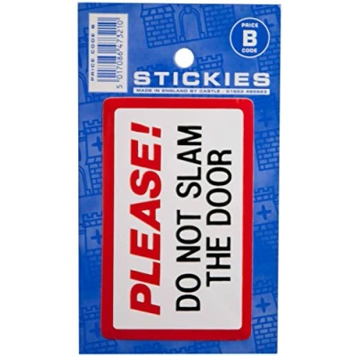 Image of Castle V136 Please Do Not Slam Door Sticker Accessories Styling Graphics Pinstripes