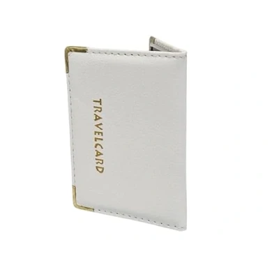 Image of AlezyB 1x White Bus Pass Holder Travel Card, Credit Card and ID for Men Women Soft Leather, Cases &amp; Money Organisers