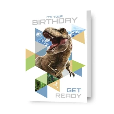 Image of jurassic world, generic, birthday card