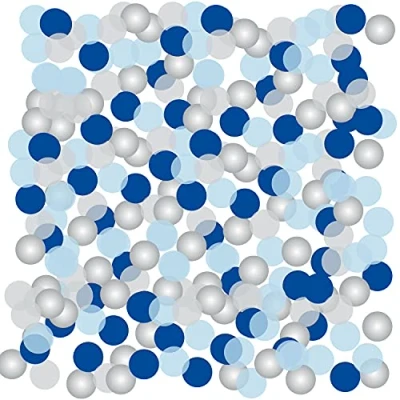 Image of Amscan 9906231 14G Paper Confetti Blue/Silver
