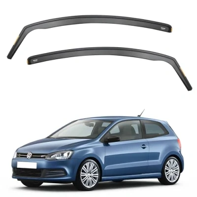 Image of Ispeed Wind Deflectors For Volkswagen VW Polo mk5 6R/6C 2009 2017 3 Door Hatchback 2pc Set Keep Your Car Ventilated In Rain Reduce Turbulence Tinted Channel