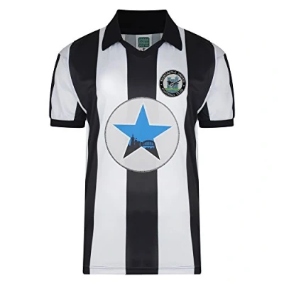 Image of Newcastle United 1982 Retro Shirt Black/White Small Polyester
