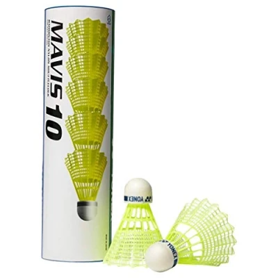 Image of YONEX Mavis 10 Badminton Shuttlecocks, Yellow, Medium