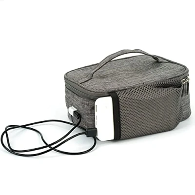 Image of XHONG Electric Lunch Box ,Portable Food Warmer Heater,Self Heating Portable Microwave Leak Proof Car USB Personal Oven for Heat Box, Grey