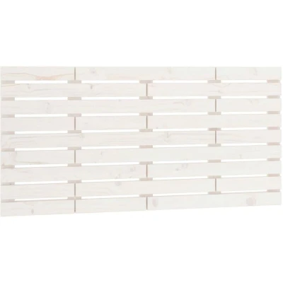 Image of vidaXL Wall Headboard White 156x3x63 cm Solid Wood Pine