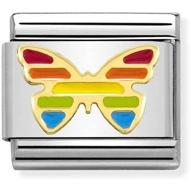Image of Nomination Rainbow Butterfly Charm