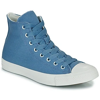 Image of Converse Chuck Taylor ALL STAR Unisex Hightop trainers, Size: 9.5, Lakeside blue/light blue/vintage white Textile