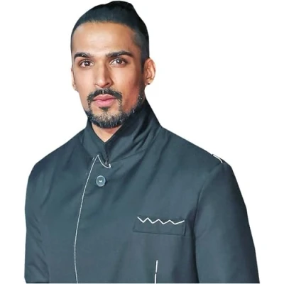 Image of Aaron Thiara (Black Outfit) Half Body Buddy Cutout