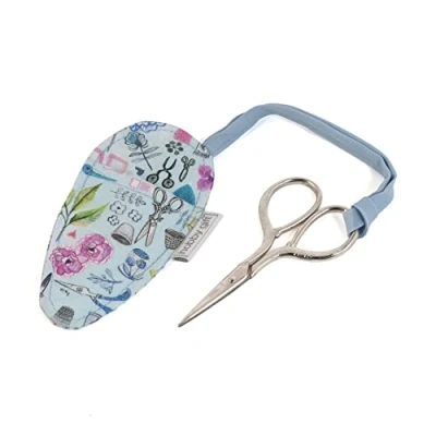 Image of Hobby Gift Embroidery Scissors Vintage in Case 5.5 x 11cm Sewing
