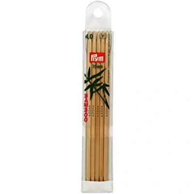 Image of Prym 15 cm x 4 mm Double Pointed Glove Knitting Pins, Bamboo