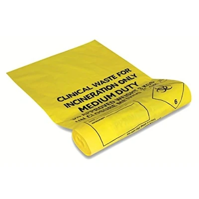 Image of Reliance Medical Clinical Waste Bio Hazard Bags for Removal &amp; Safe Disposal of Harmful 20Cm X 30.5Cm Pack 50