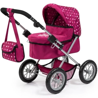Image of Bayer Design 13067AA Dolls Pram Trendy, stroller, foldable, height adjustable handle, bag