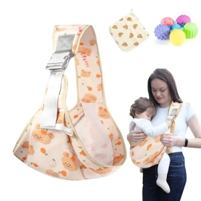 Image of Baby Carrier Newborn to Toddler Ergonomic, Cozy and Lightweight Infant for 7 44lbs, Effortless Put On, Ideal Hands Free Parenting, Enhanced Lumbar Support (Bear)