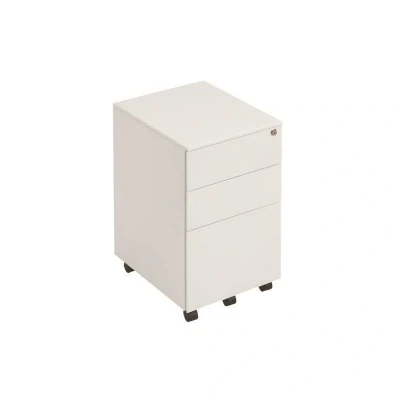 Image of First Steel Under Desk Pedestal 3 Drawer White KF98514