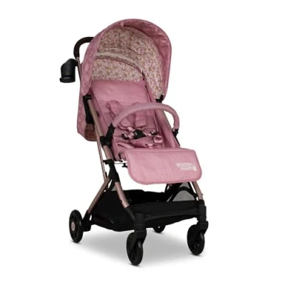 Image of COSATTO Woosh 4 Pushchair Lightweight Stroller Birth to 25kg One Hand Easy Fold, Compact, Telescopic Handle, Extra Large Shopping Basket, Cup Holder, Bumper Bar &amp; Raincover (Camille)