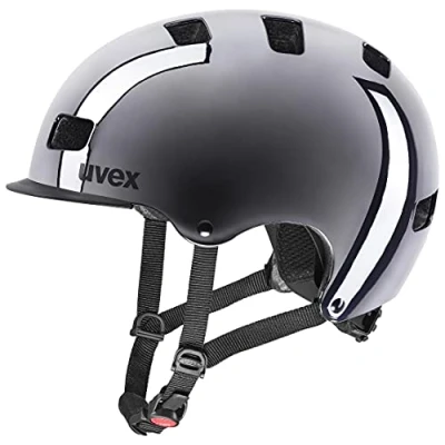 Image of uvex Hlmt 5 Bike Pro Chrome Sturdy City Helmet for Men &amp; Women Individual Fit Optimized Ventilation Gunmetal 55 58 cm