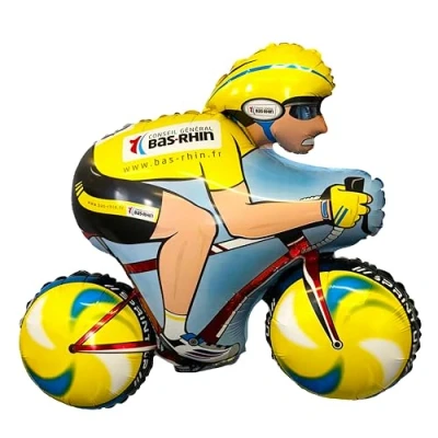 Image of Toyland® 80cm (31&quot;) Cyclist Shaped Foil Balloon Cycling Themed Party Balloons